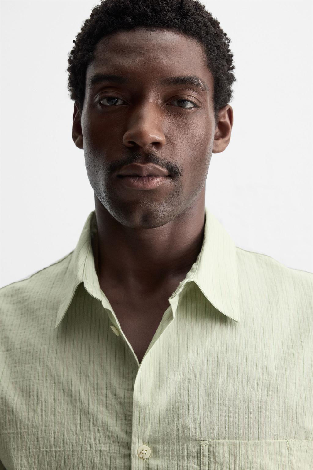 TEXTURED STRIPE SHIRT - Zara фото 5