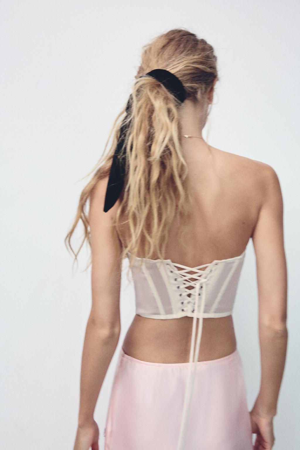 BOW-DETAIL UNDERWIRED CORSET - Zara фото 3