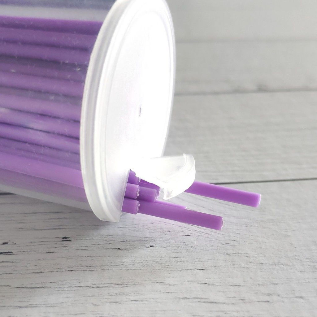 Kristaller Микробраши одноразовые для нанесения растворов / MA-102 Ultrafine, фиолетовый, 100 шт  фото 4