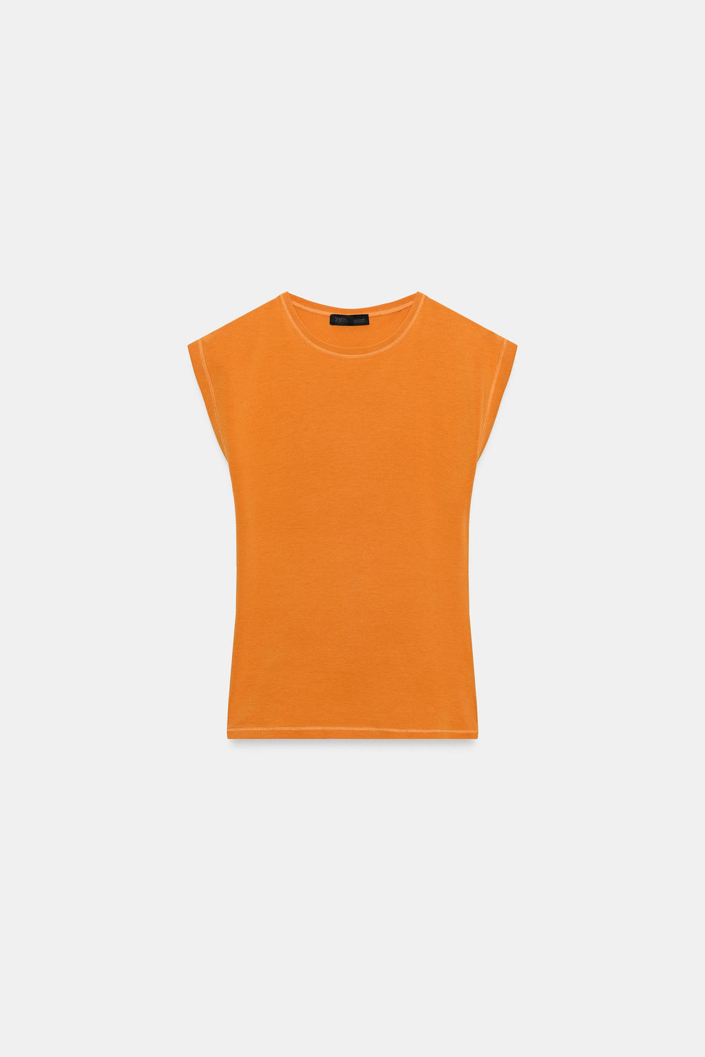 CAMISETA CON ALGOD?N / Naranja