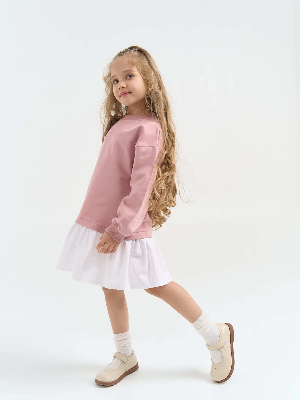 Платье с хлопковой юбкой Дымчатая роза - Bungly фото 8