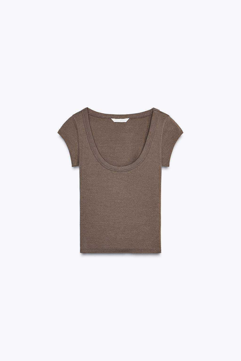 ROUND NECK T-SHIRT - Zara фото 13