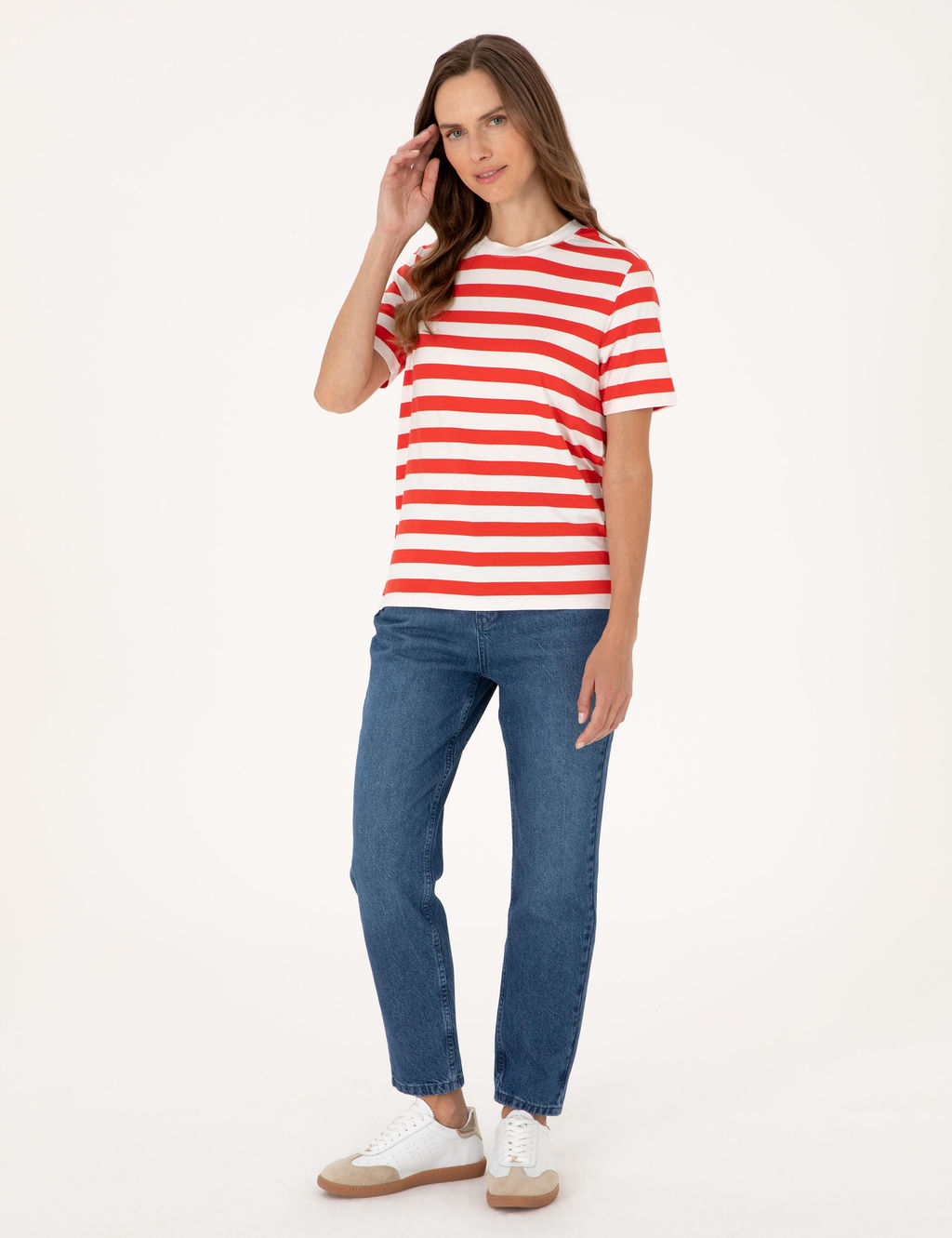 Beyaz Regular Fit Ti__rt - Pierre cardin фото 4