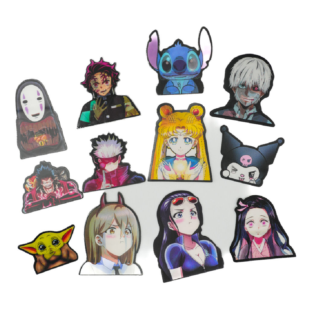 Наклейка голографическая "Безликий бог Каонаси" 3D, №01