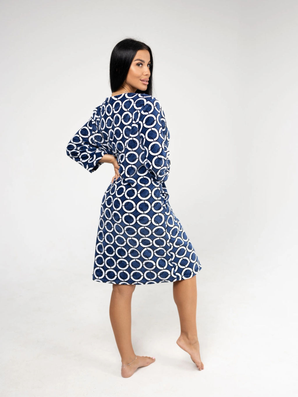 Халат женский, цвет синий