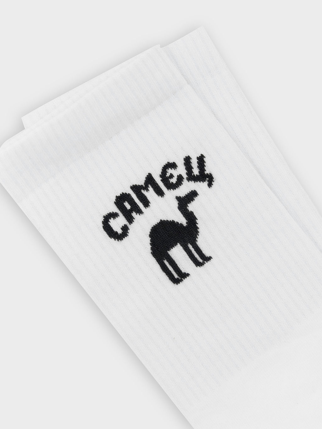 Цена за 5 пар!  Носки мужские высокие белые с надписью "Самэц"