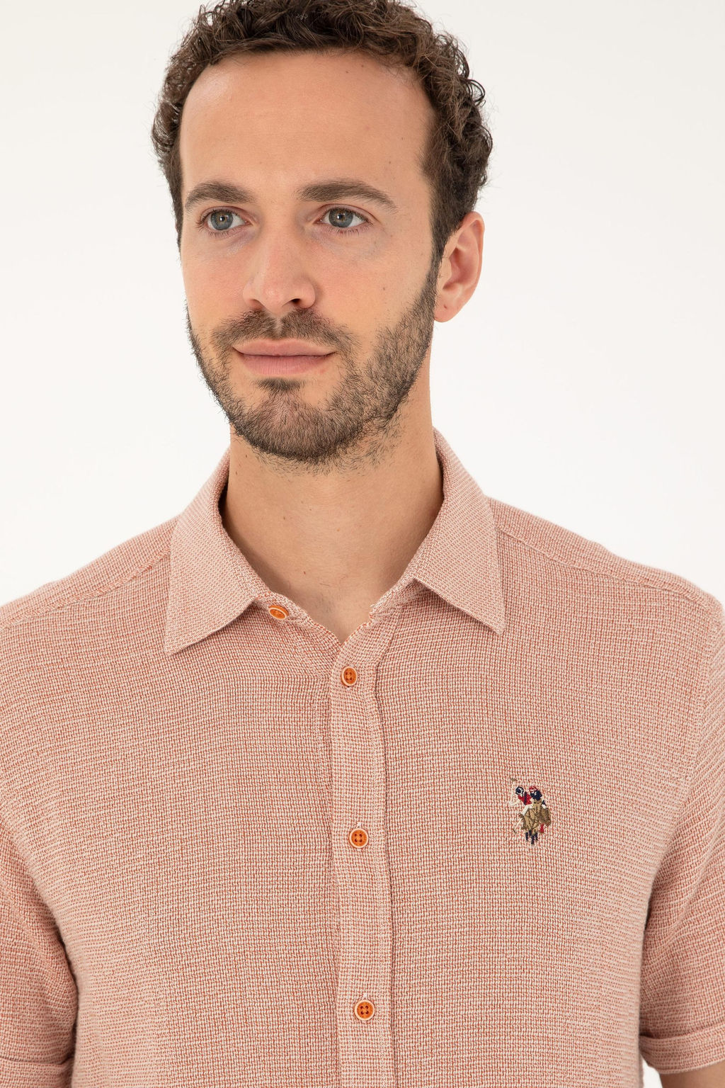 U. S. Polo Assn / Мужская рубашка с коротким рукавом в плитку - U.s. polo assn фото 2