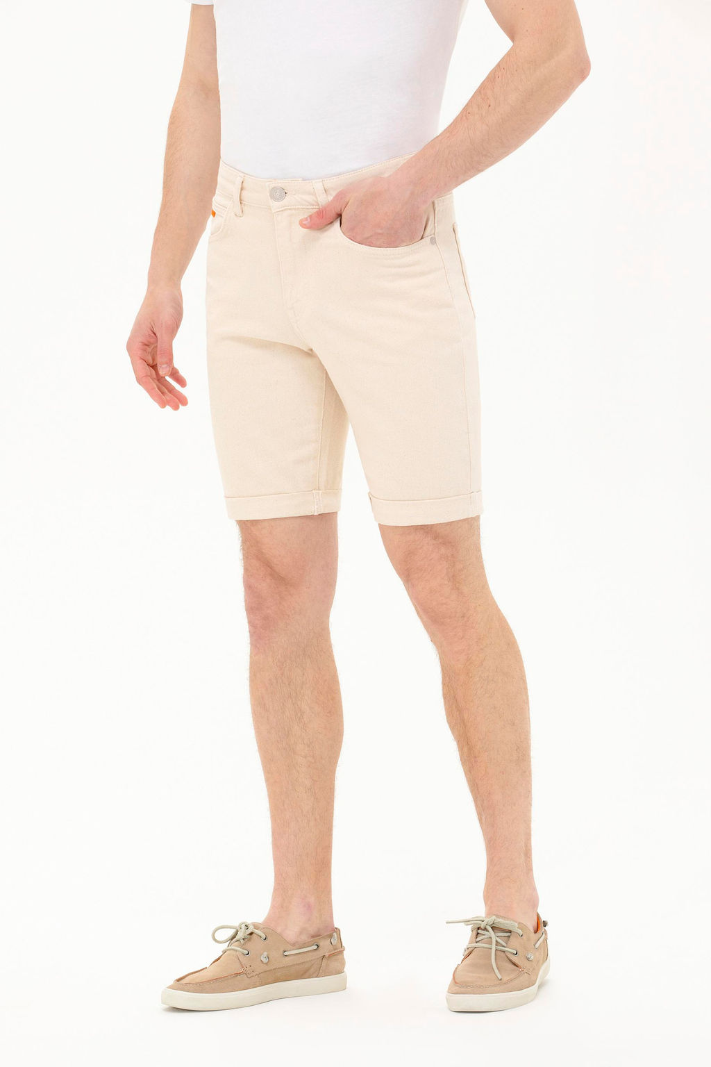 U. S. Polo Assn Мужские бежевые джинсовые шорты - U.s. polo assn фото 16