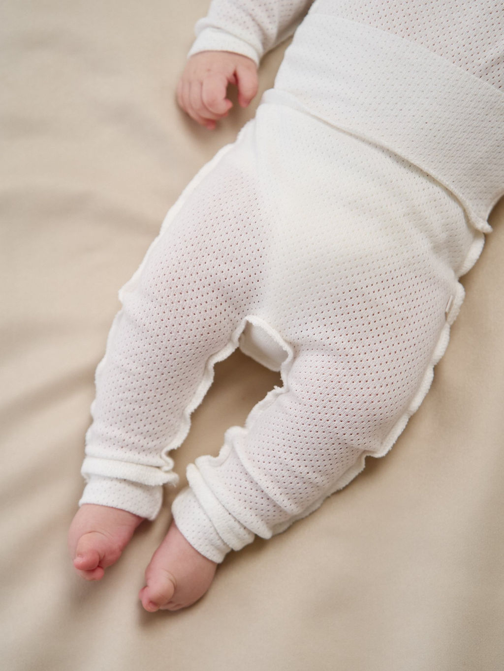 Ползунки "Молоко" из ажурного хлопка 0+