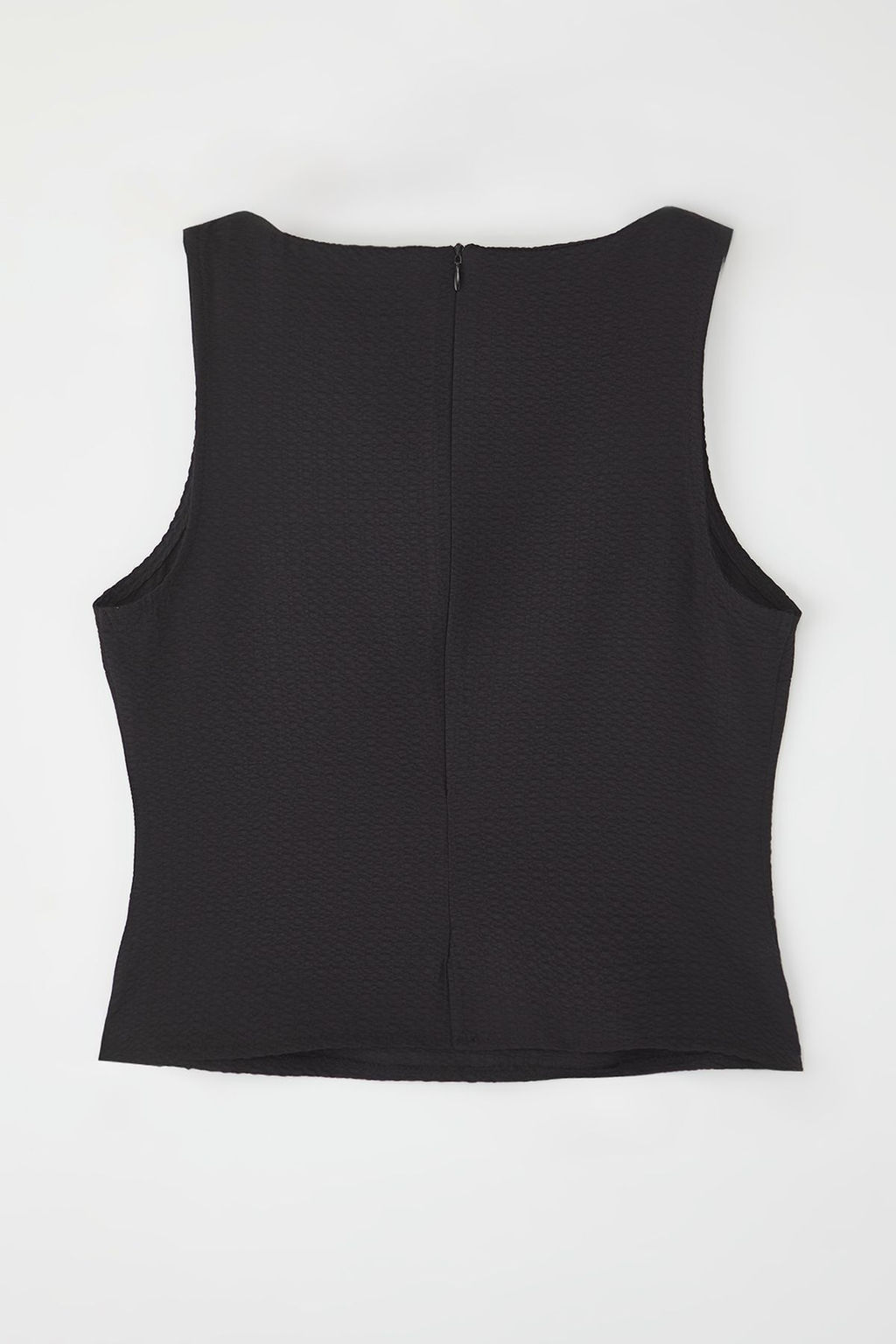 Siyah Kay?k Yaka Gizli Fermuarl? Dokuma Dokuma Bluz TWOSS25BZ00244 - Trendyolmilla фото 7