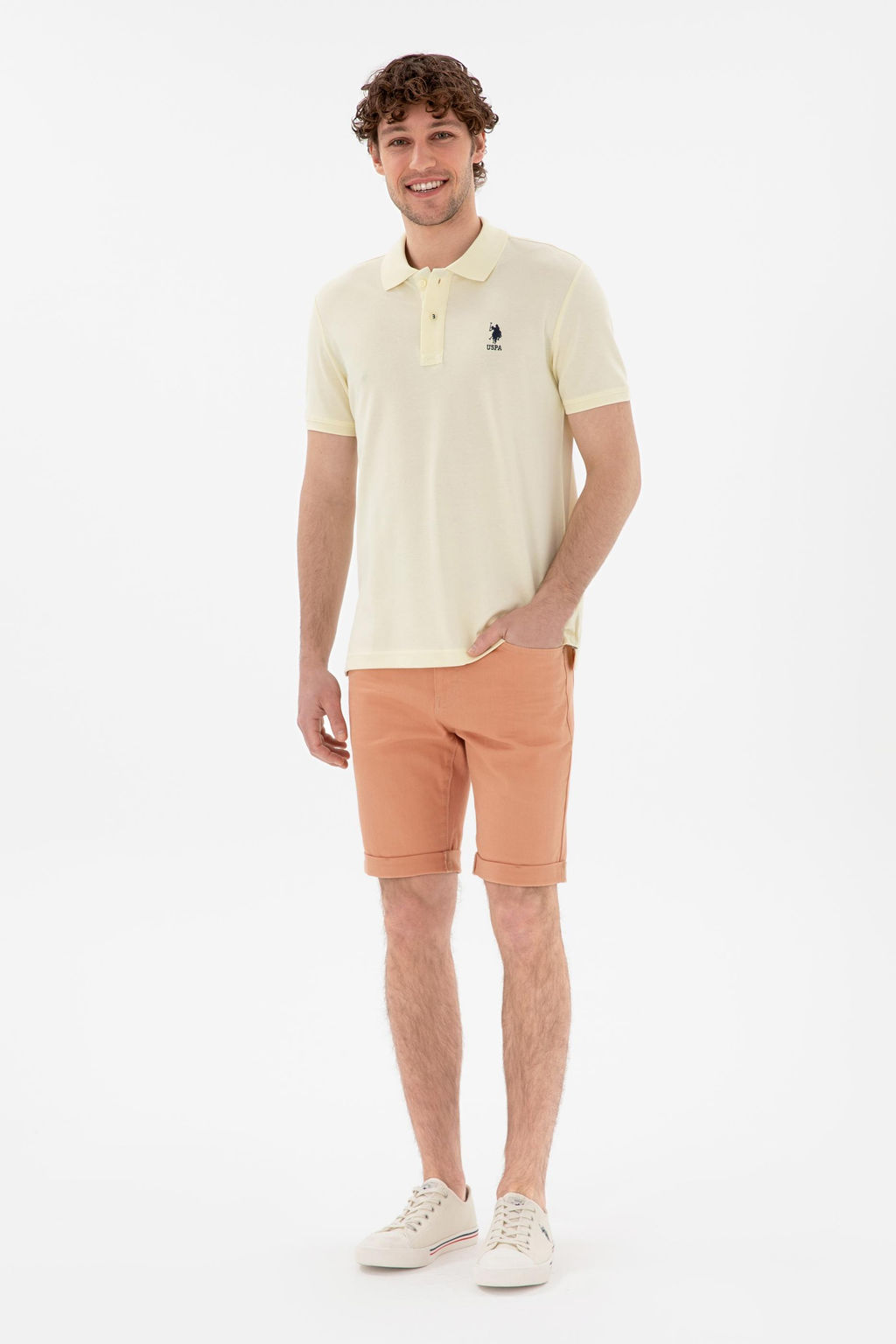 Erkek Slim Fit Polo Yaka A__k Mavi Basic Ti__rt Sepette S_rpriz _ndirim - U.s. polo assn фото 4