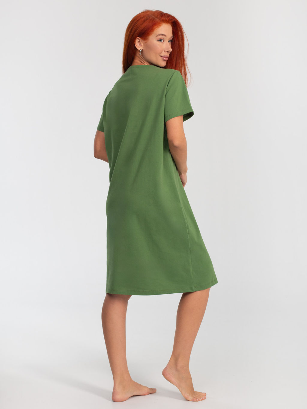 Платье женское кулирка "АСТРА" ЗЕЛЕНЬ