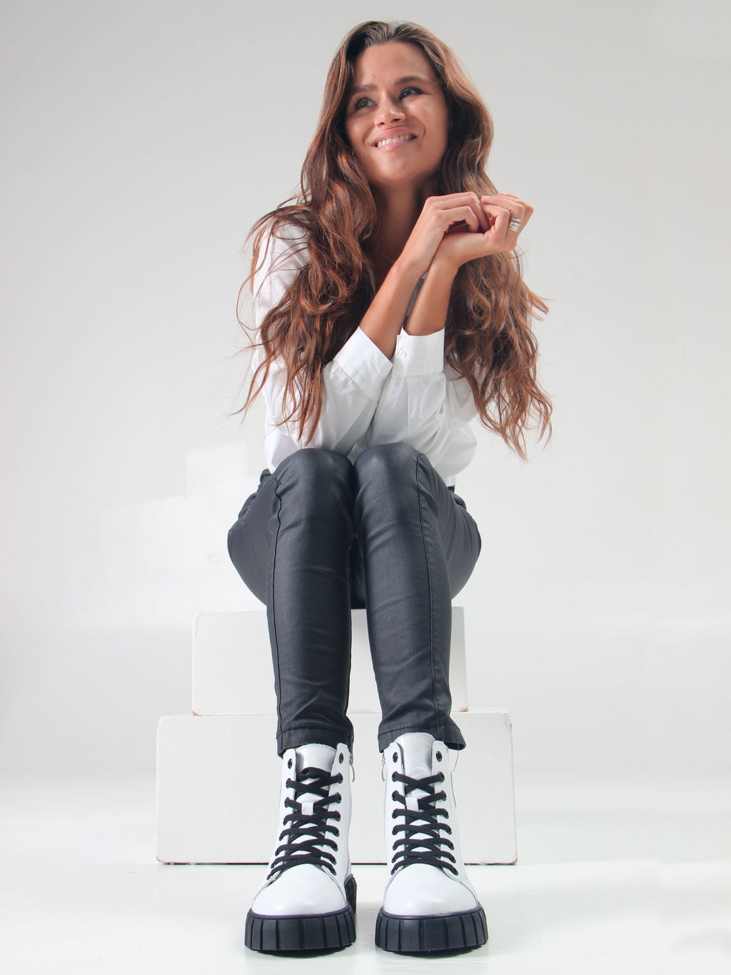 Ботинки 214.1918bl. white/Шерсть