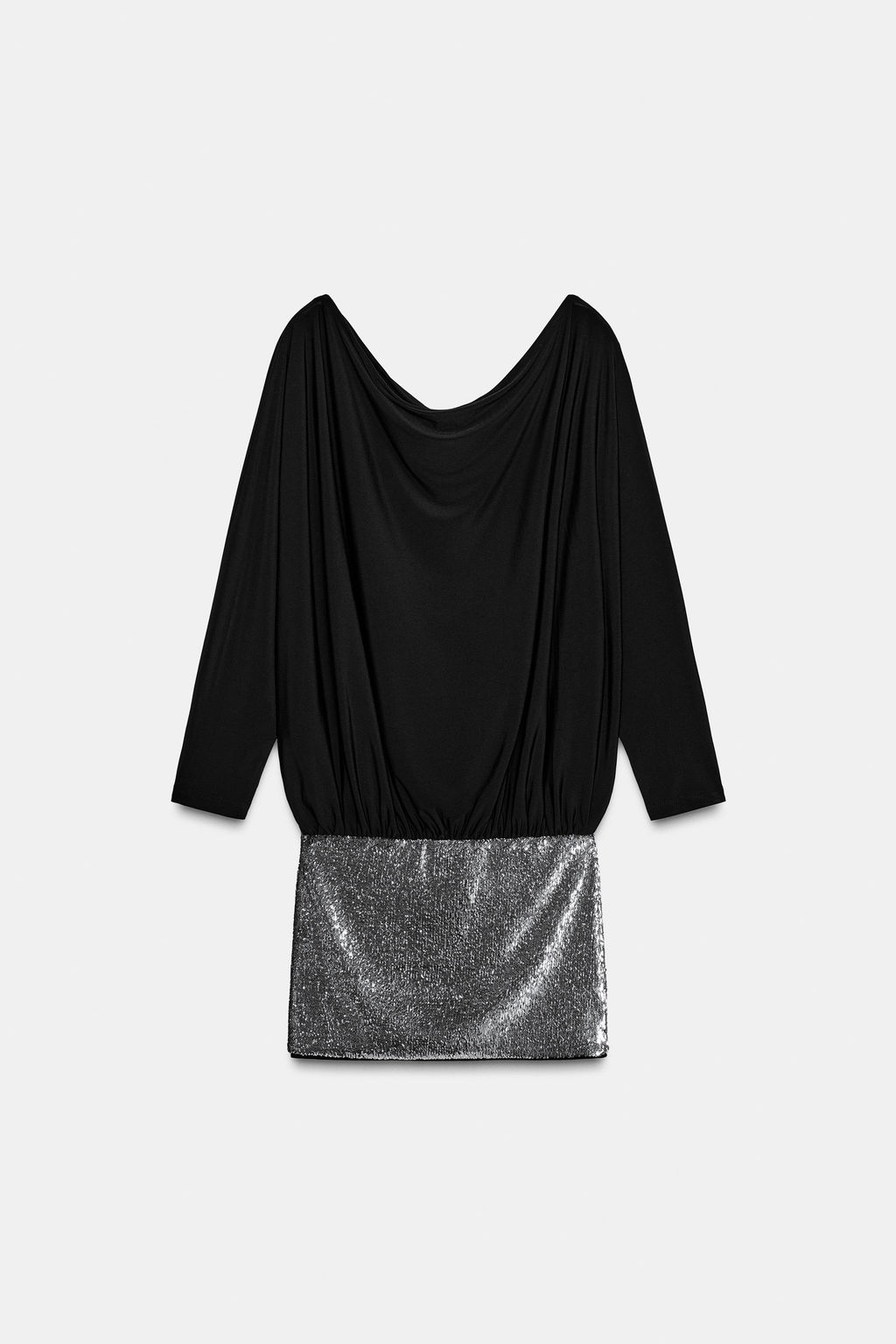 SHORT DRESS WITH CONTRAST SEQUINS - Zara фото 2