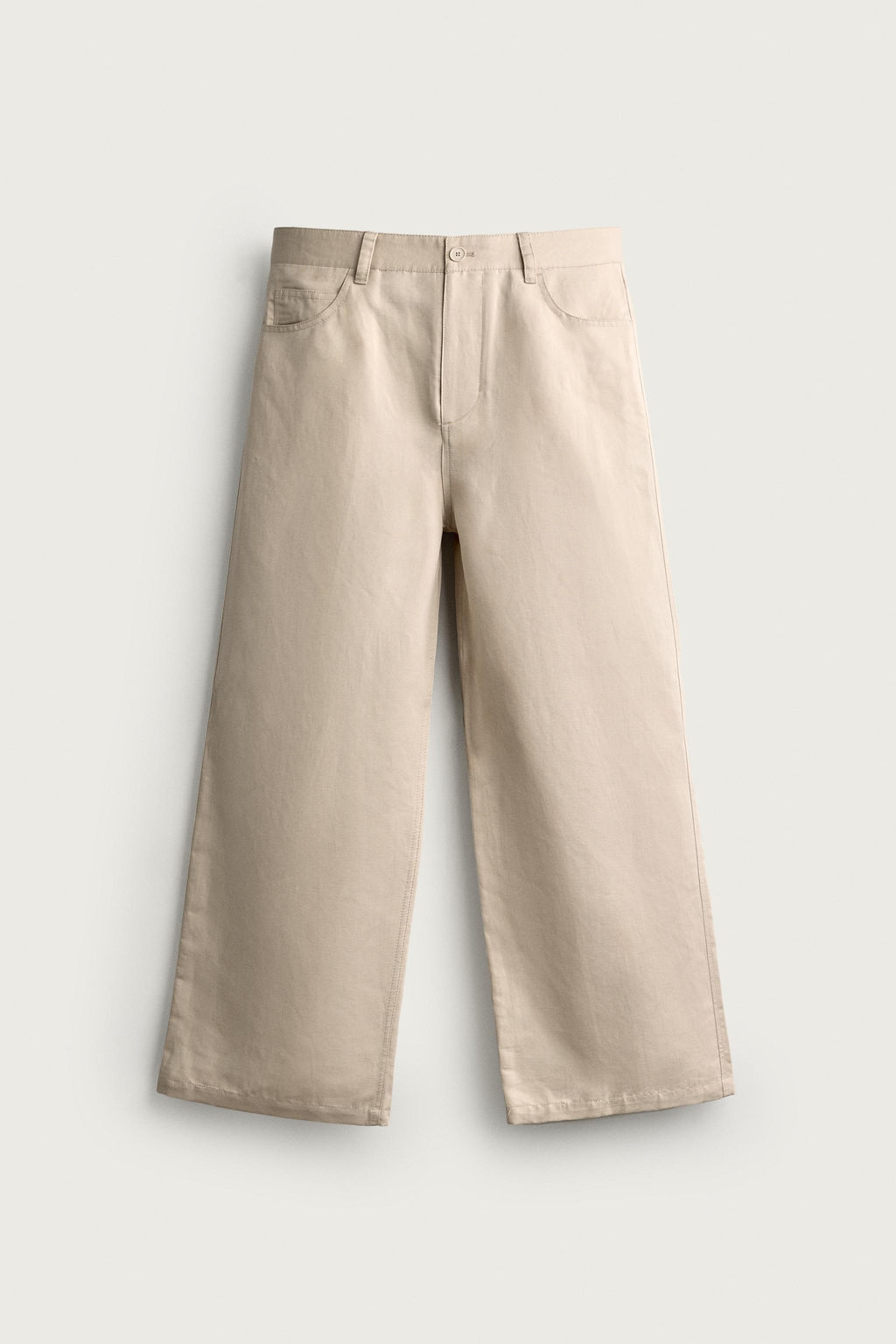 PANTAL?N RELAXED FIT ALGOD?N - LINO / Beige - Zara фото 5