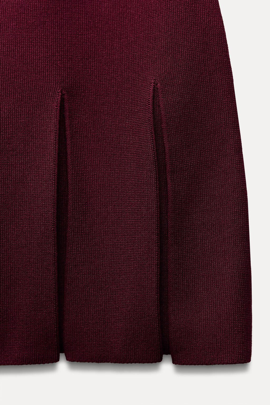 PLEATED MINI KNIT SKIRT - Zara фото 8