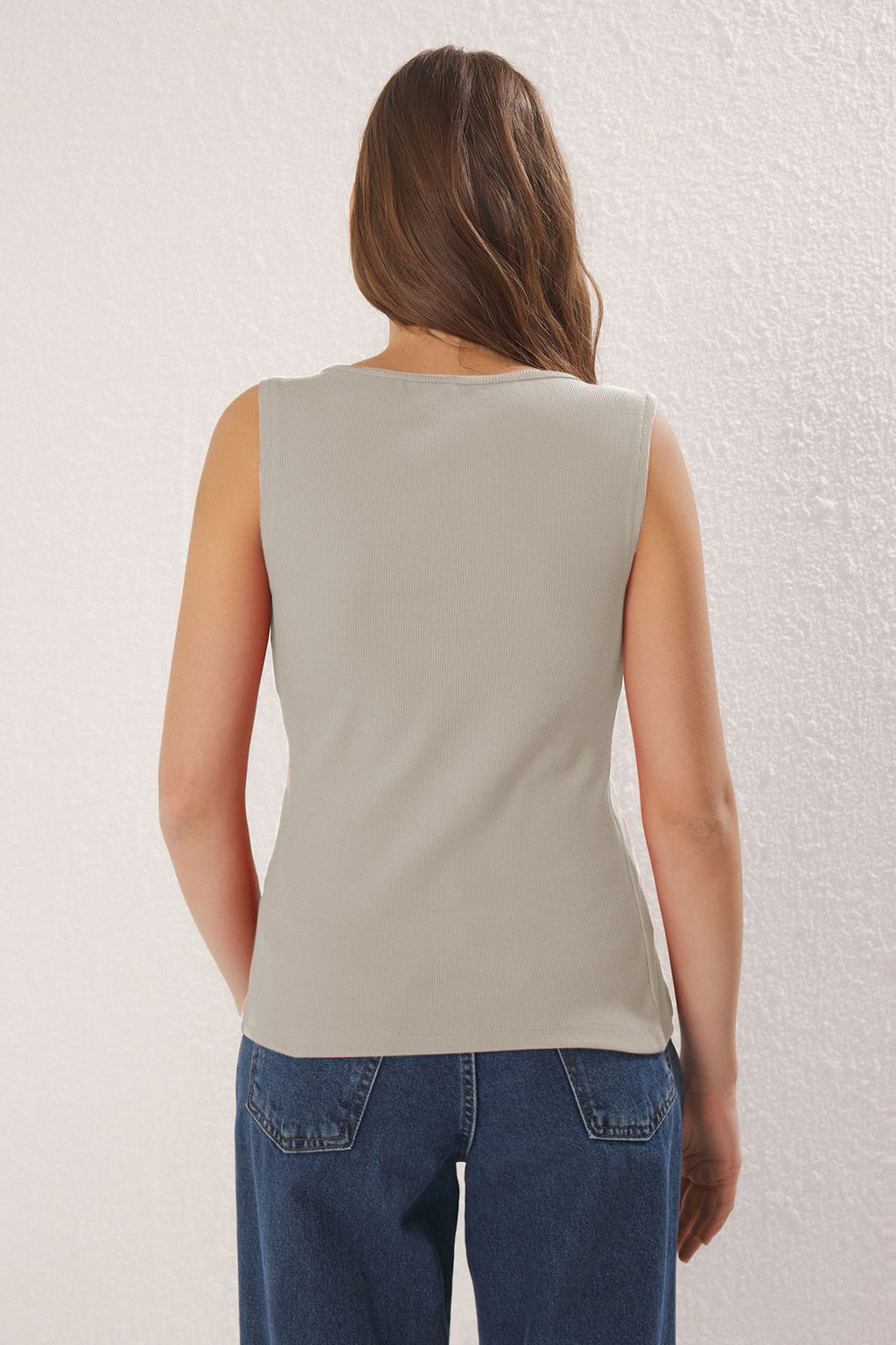 Trendyolmilla K?rm?z? Dugmeli Asimetrik Fitted/Vucuda Oturan Orme Bluz TWOSS25BZ00394 фото 25