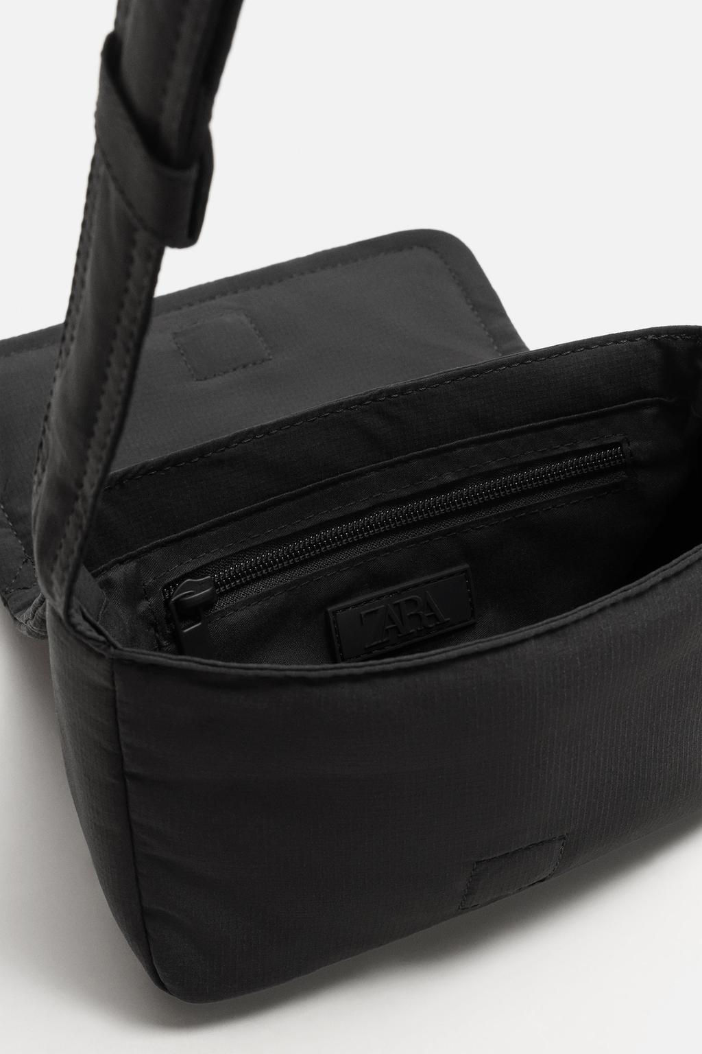 NYLON CROSSBODY BAG WITH FLAP - Zara фото 6