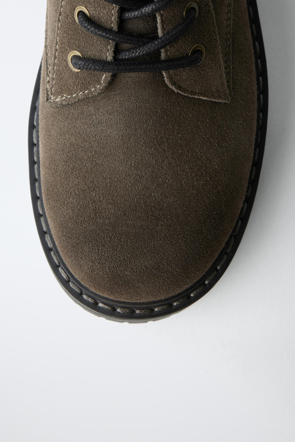 BOTA CORDONES PIEL / Gris - Zara фото 8