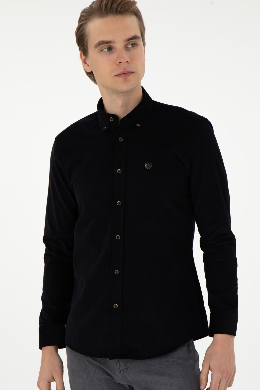 Мужская черная рубашка с длинным рукавом Неожиданная скидка в корзине - U.s. polo assn фото 3