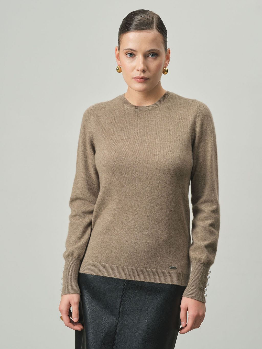 Джемпер из кашемира 01128 капучино