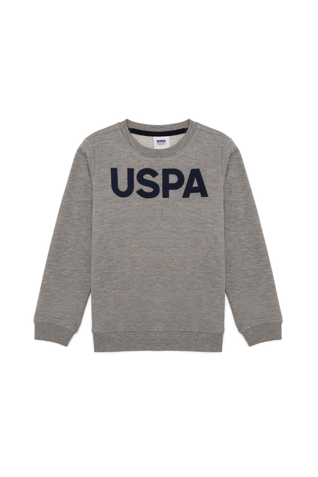 Erkek _ocuk Gri Melanj Basic Sweatshirt