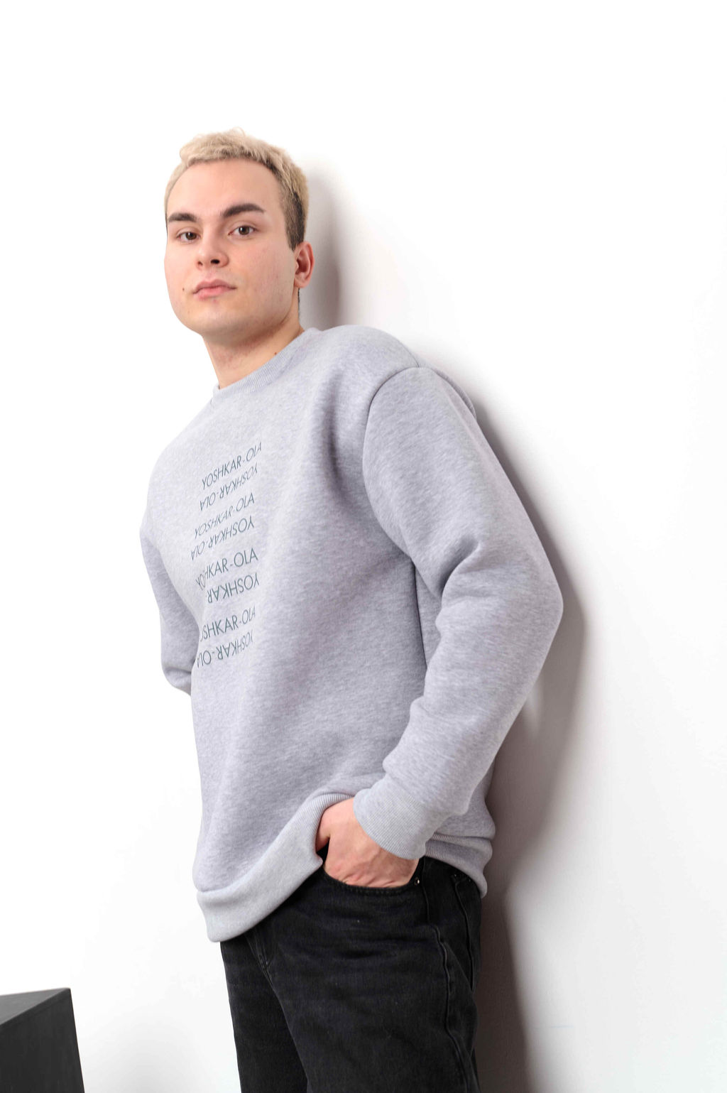 Свитшот мужской "Йошкар-Ола" серый меланж