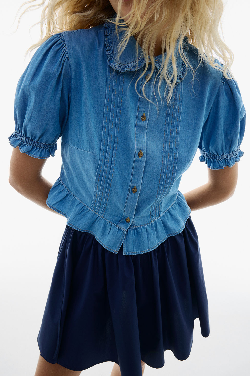 Blusa en denim - H&m фото 7