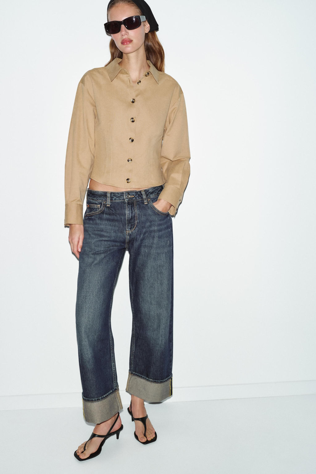 Z1975 RELAXED FIT JEANS WITH TURN-UP HEMS - Zara фото 15