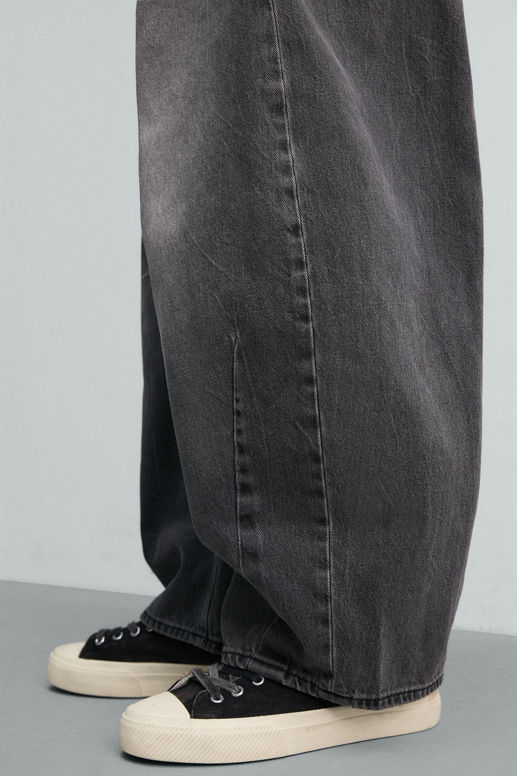 JEANS RELAXED BARREL FIT PINZAS / Gris - Zara фото 7