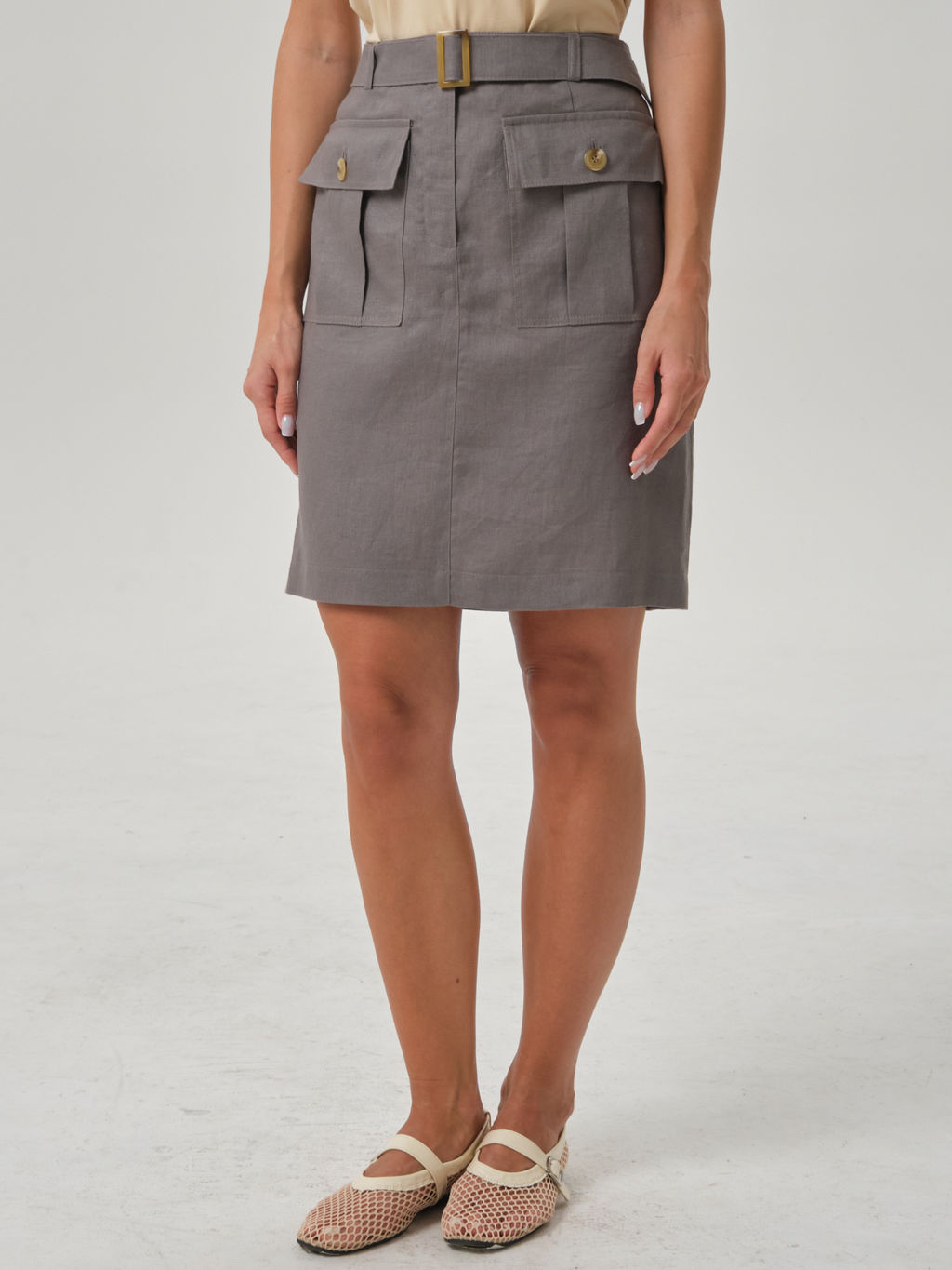 Юбка мини льняная - Stilla фото 9