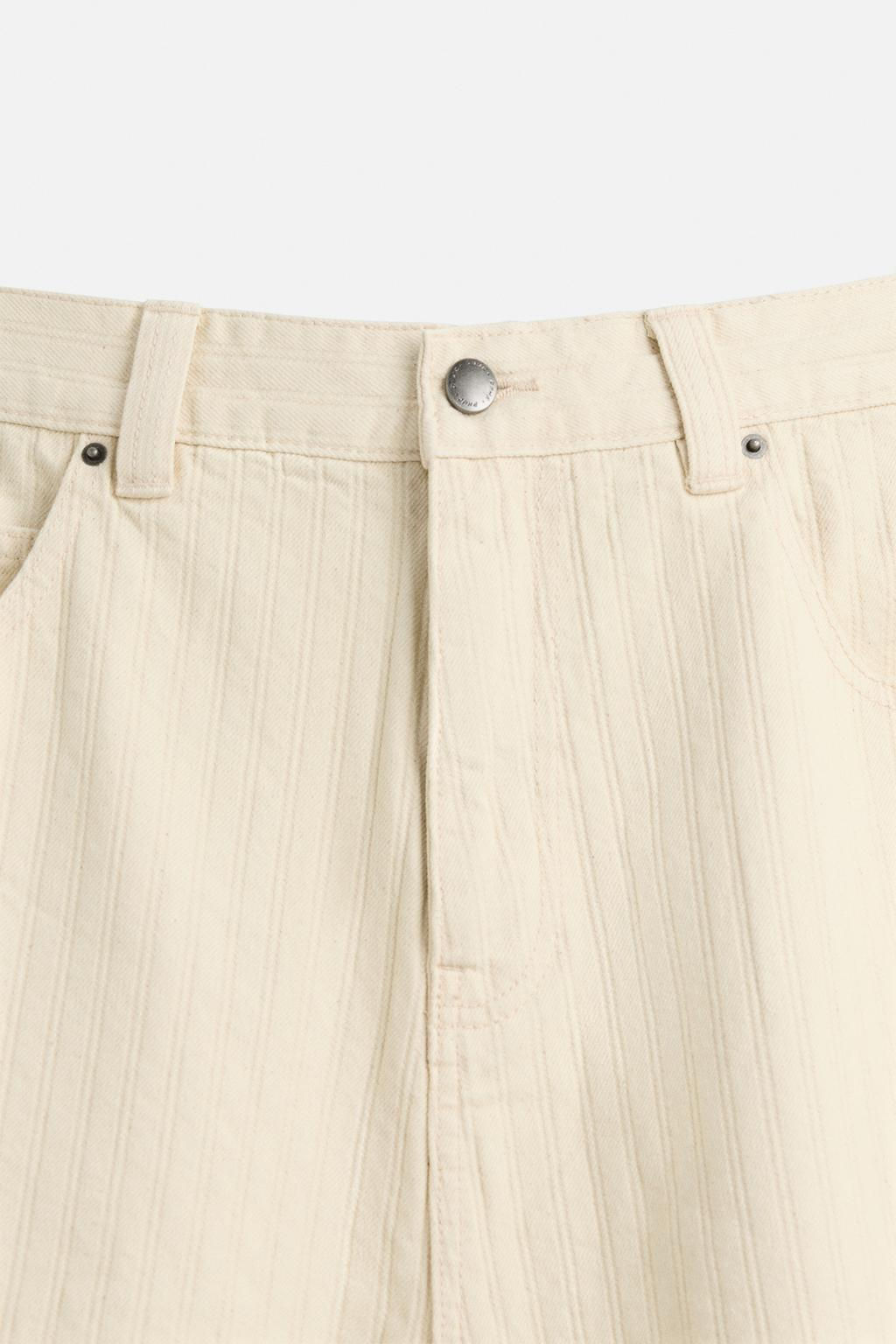 STRIPED TEXTURED BERMUDA SHORTS - Zara фото 9