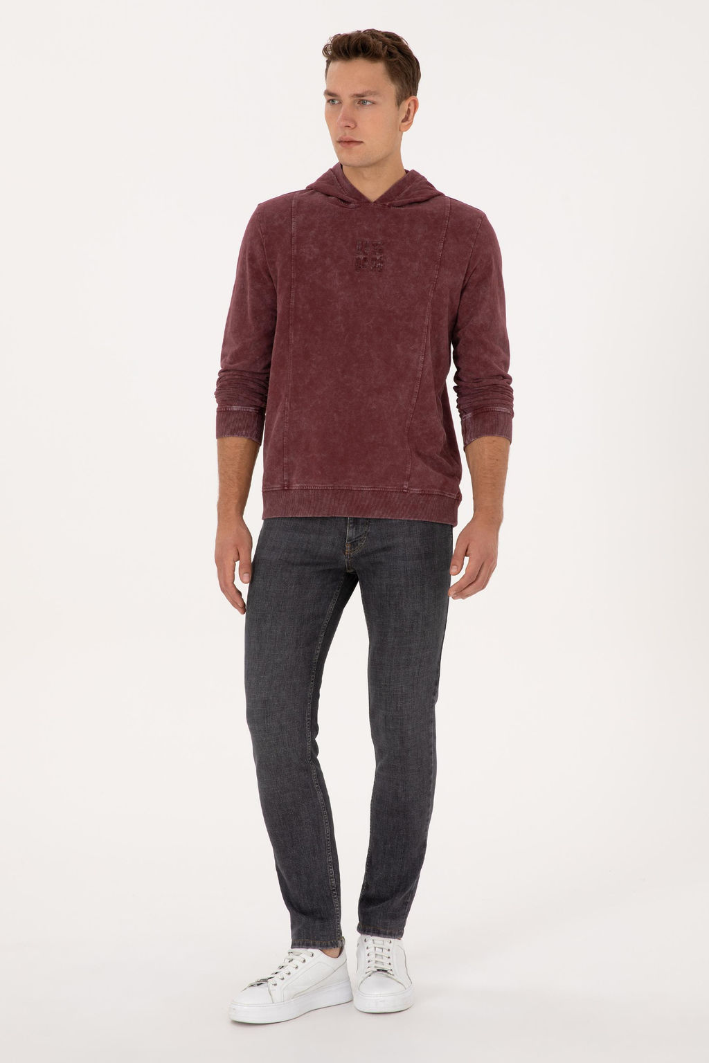 Erkek Bordo Sweatshirt