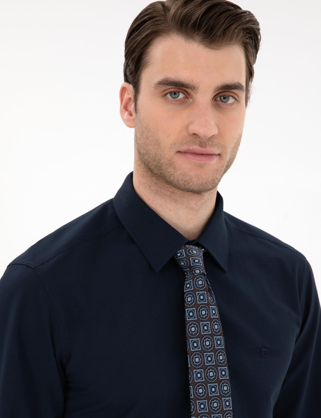 Lacivert Slim Fit Uzun Kollu Basic G_mlek - Pierre cardin фото 2