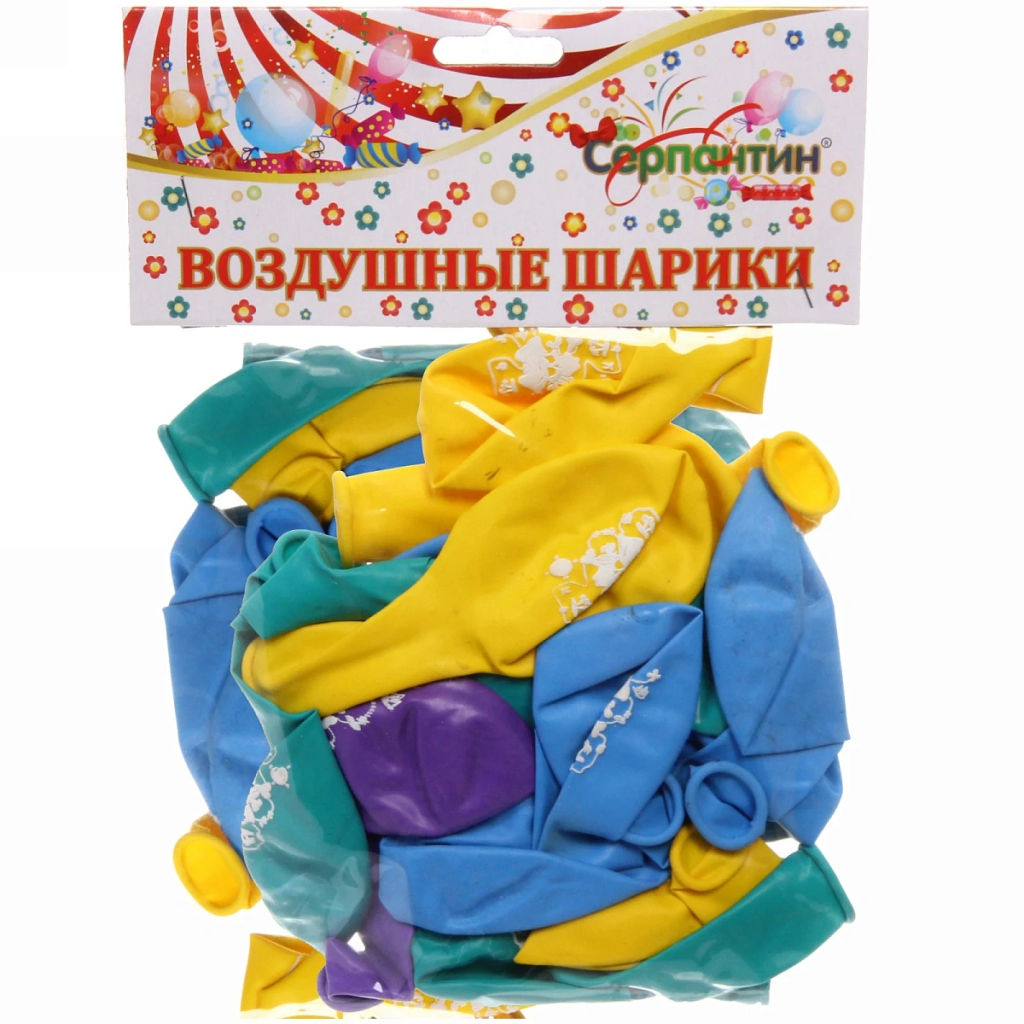 Воздушные шары 50 шт, 10"/25см "Пират", (микс)
