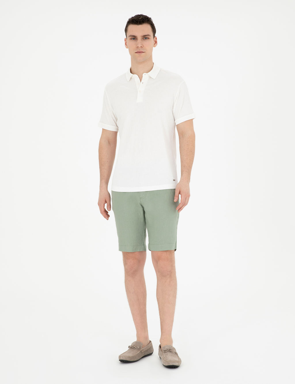 Ekru Slim Fit Ti__rt