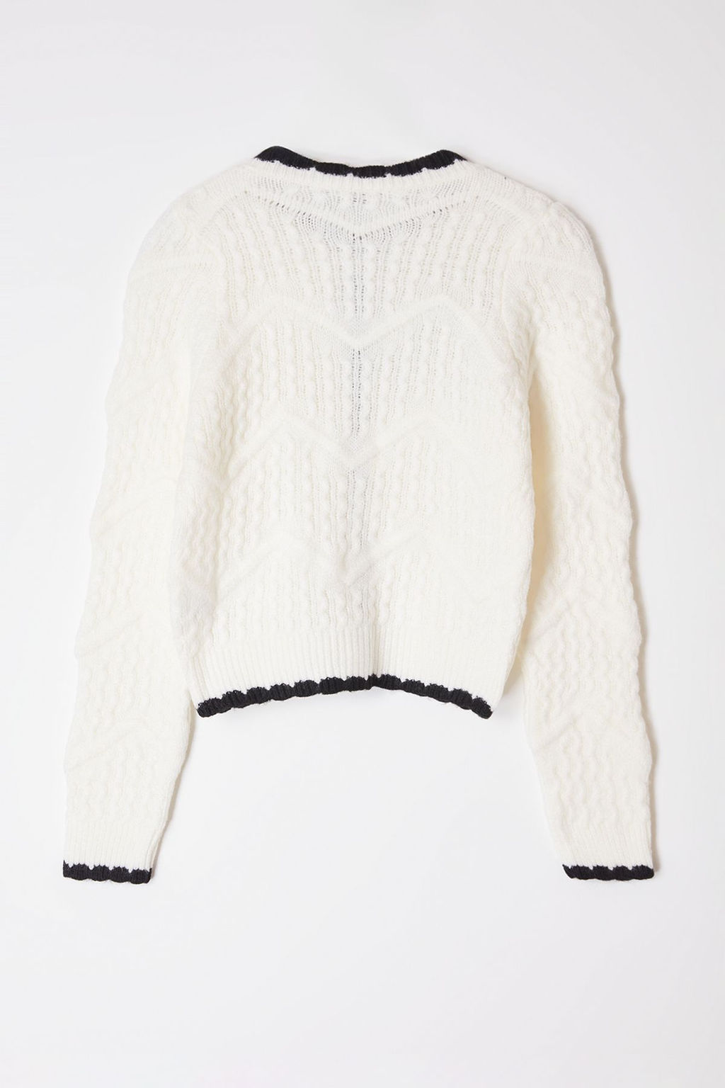 TRENDYOLMILLA Ekru Kurdele/Fiyonk Detayl? Boncuk Islemeli Triko H?rka TWOAW25HI00247  фото 7