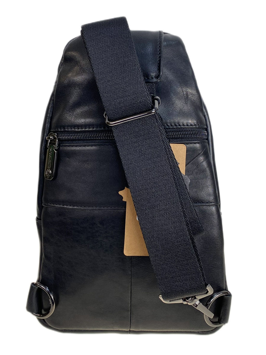 Сумка мужская через плечо из натуральной кожи, цвет черный - Greta фото 2