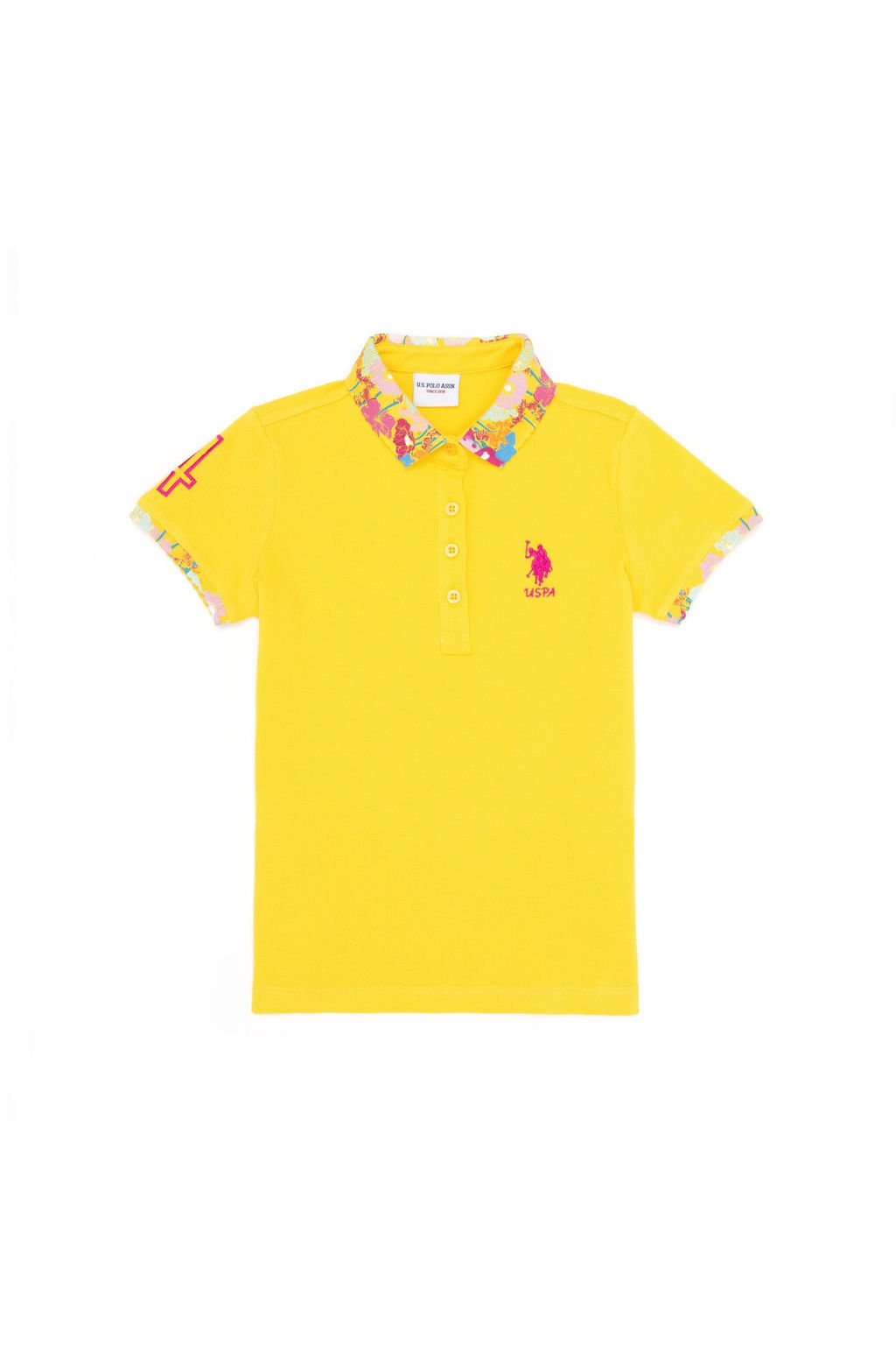 U. S. Polo Assn Желтая базовая футболка-поло для девочек - U.s. polo assn фото 9