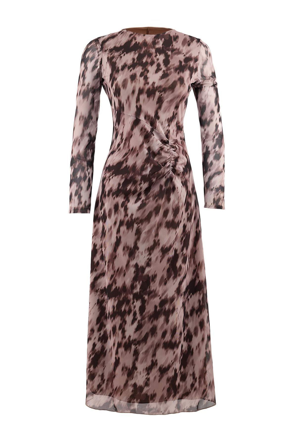 TRENDYOLMILLA Kahverengi Bask?l? Buzgu / Drape Maxi Orme Elbise TWOAW25EL00408 фото 2