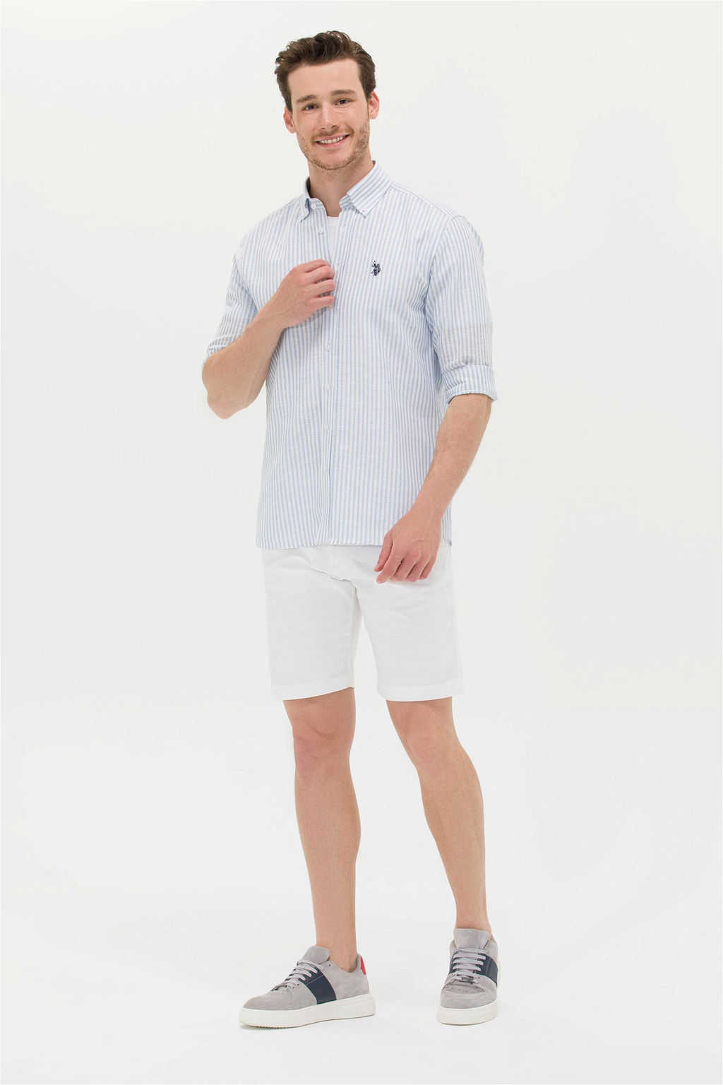 Мужские белые тканые шорты - U.s. polo assn фото 10