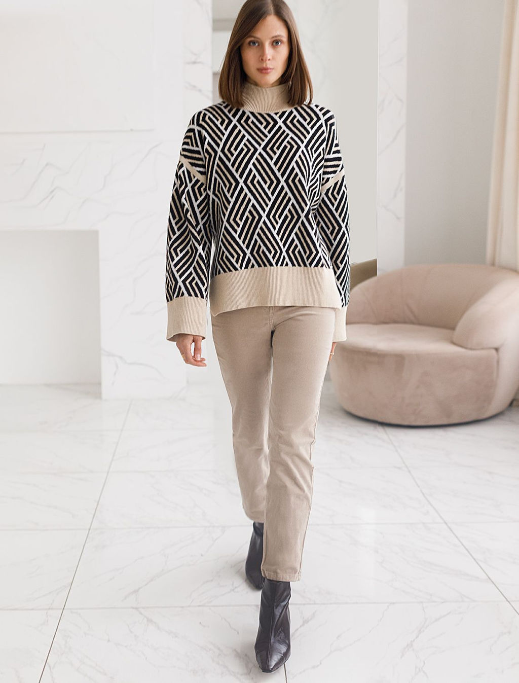 D24.283 Брюки женские светло-бежевый