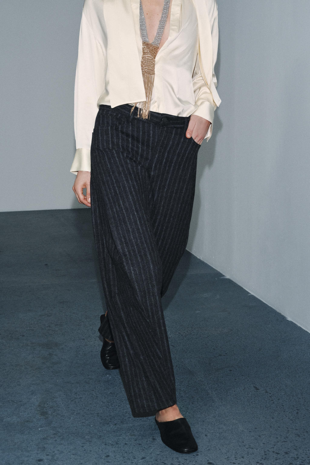 ZW COLLECTION STRIPED BALLOON TROUSERS - Zara фото 3