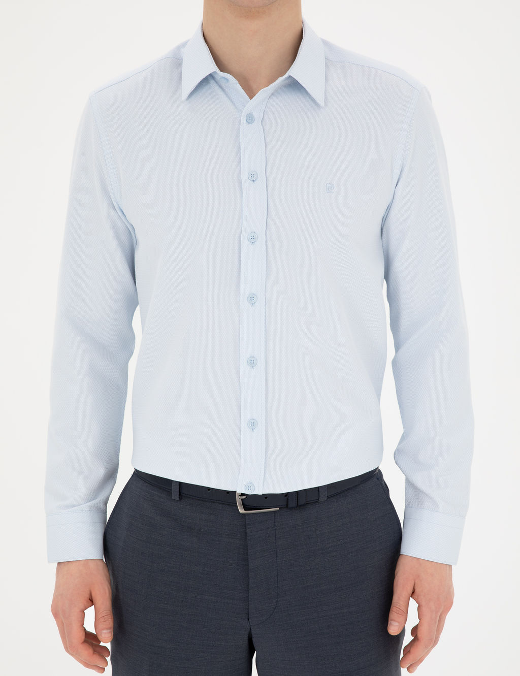 A__k Mavi Slim Fit Arm_rl_ Uzun Kollu G_mlek