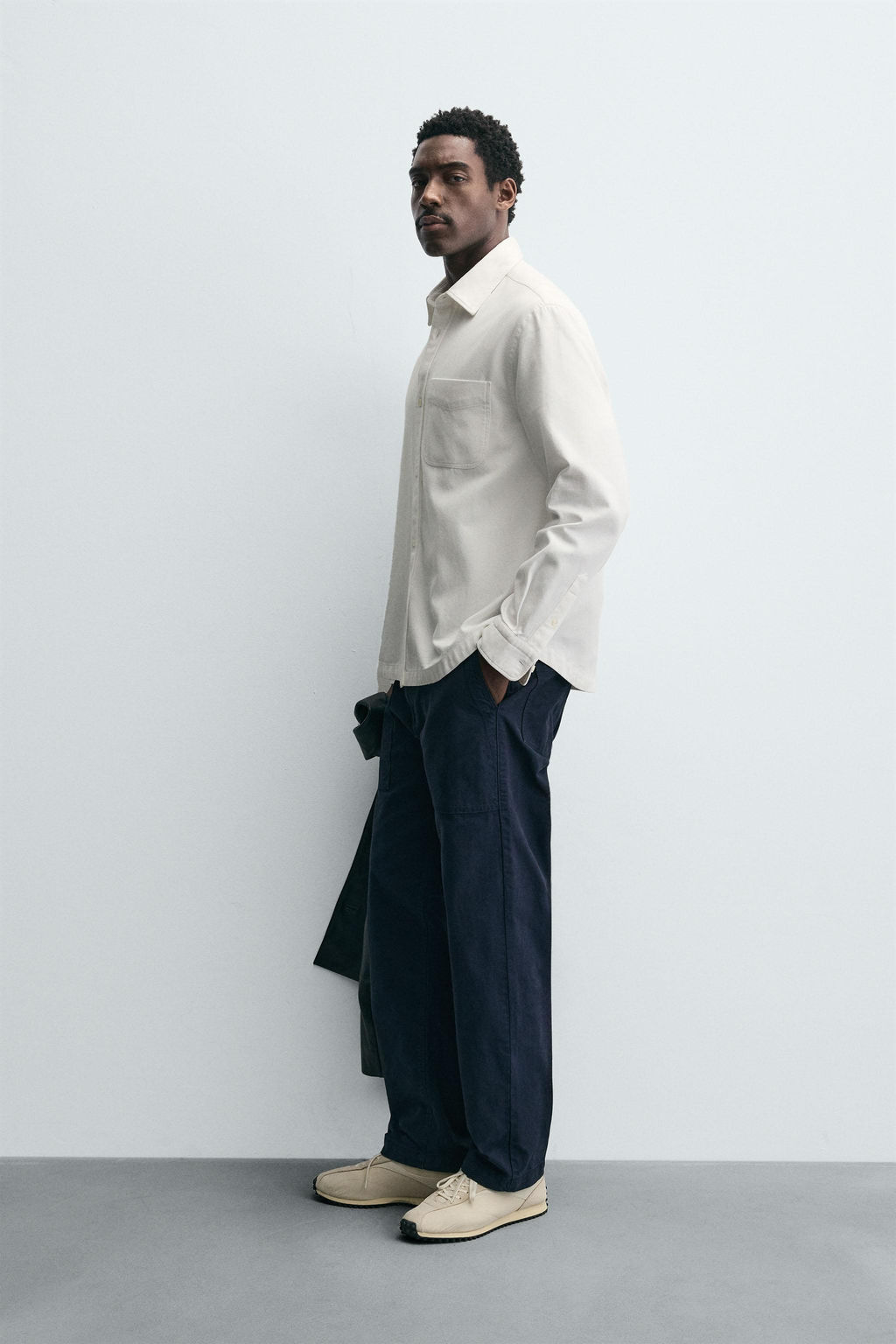 TEXTURED SHIRT WITH POCKET - Zara фото 4
