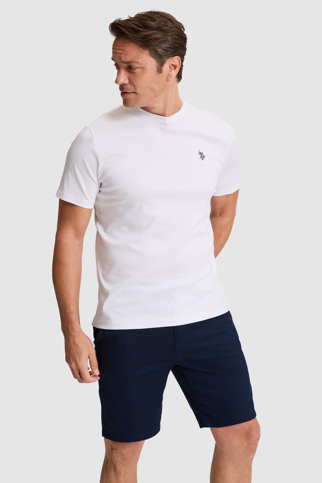 Erkek Beyaz Regular Fit Bisiklet Yaka Basic Ti__rt
