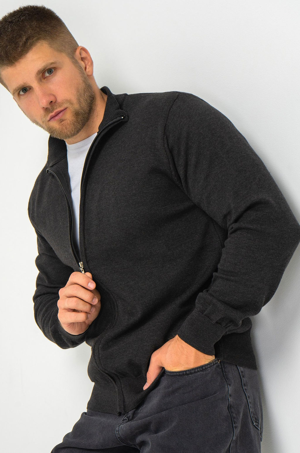 Мужской джемпер на молнии Happyfox - Happy fox фото 7