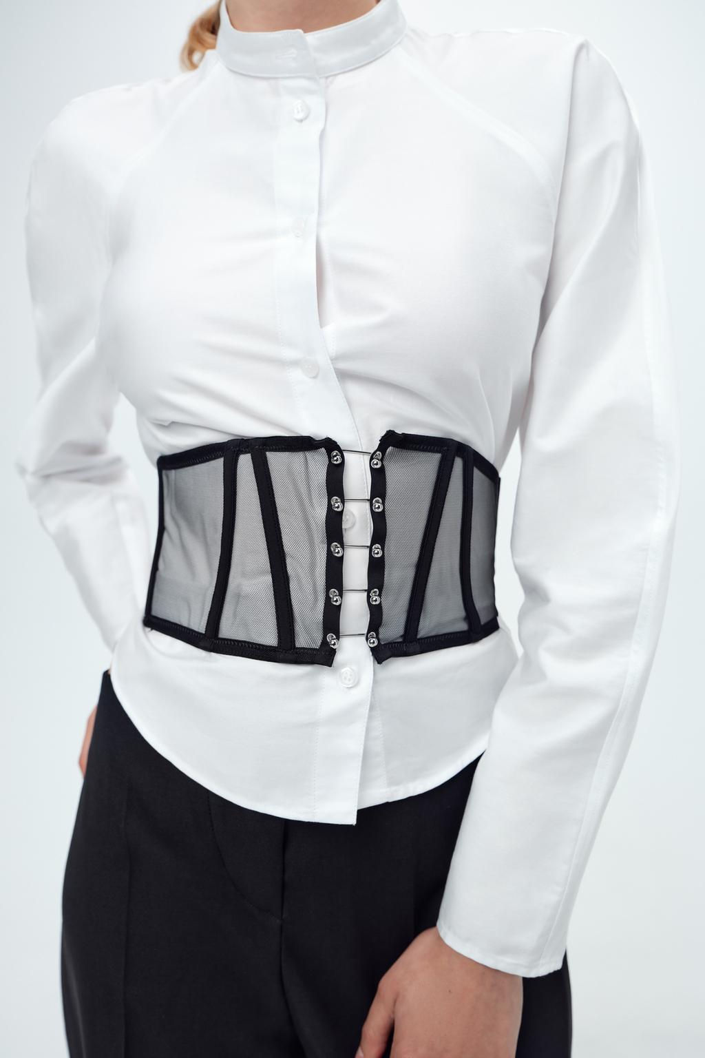 MESH BONED CORSET WITH METAL DETAILING - Zara фото 4
