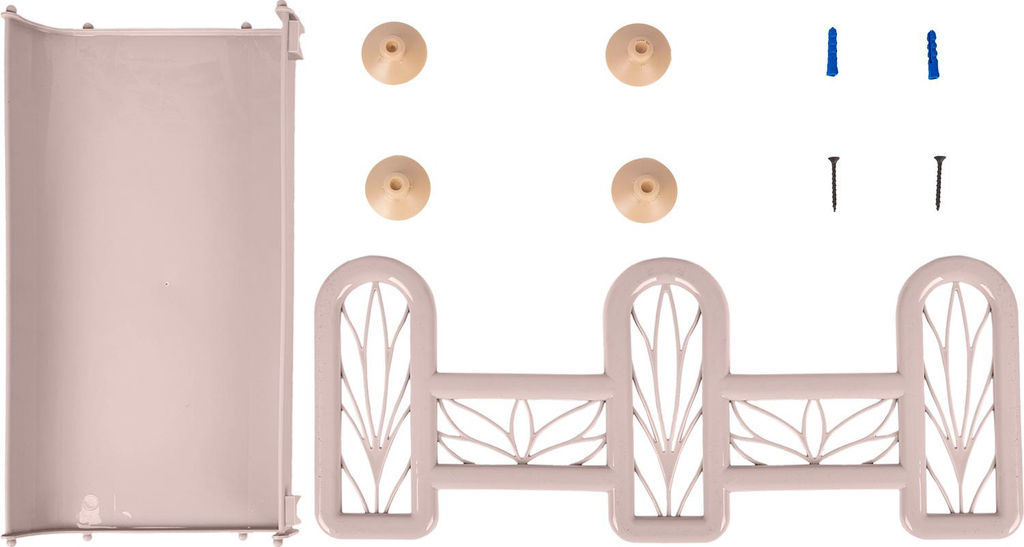 Полка навесная 3-х ярусная Тюльпан арт.BQ1683, KL1683 - Полимербыт фото 3