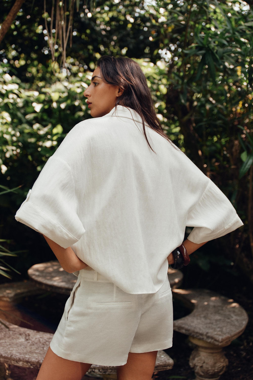 WIDE SHORT SLEEVE SHIRT - Zara фото 23